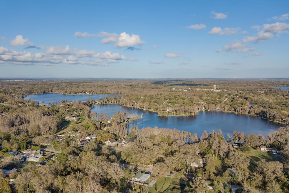 Crystal Lakes are in a suburb of Tampa and provide an beautiful neighborhood backdrop